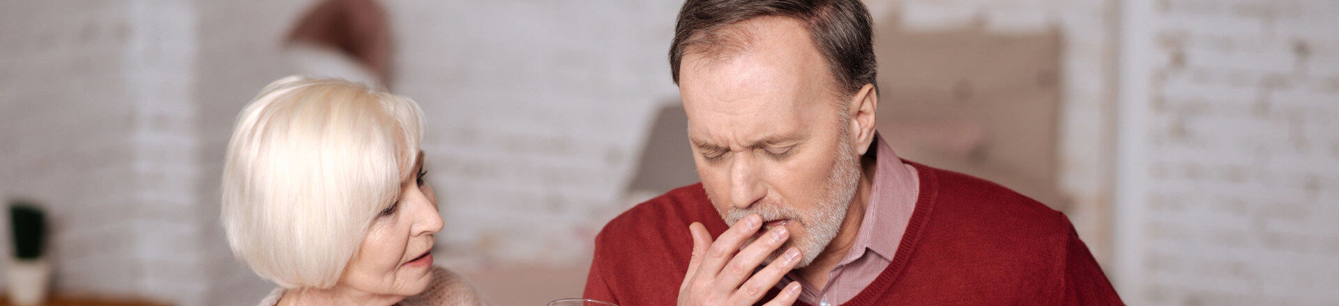 Man struggles to breathe with COPD