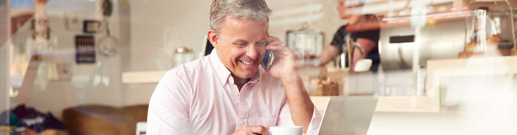 man on cell phone low sperm count more common today